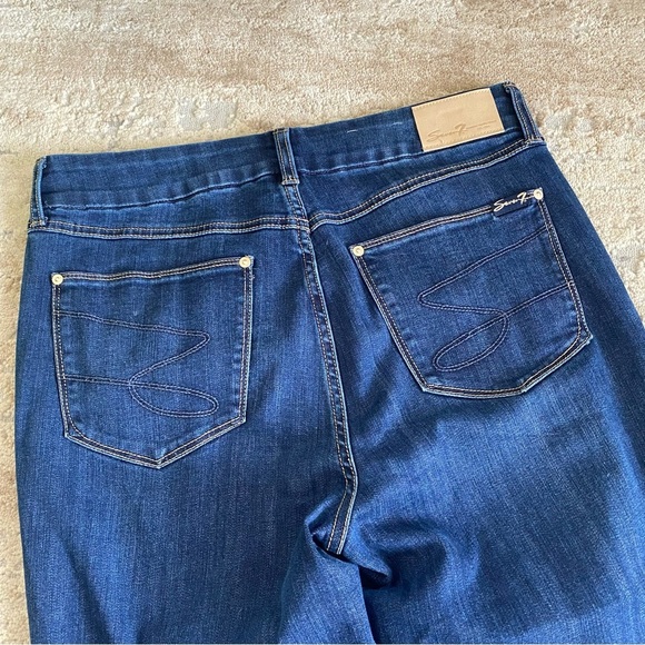Seven7 Tummyless High Rise Skinny Jeans Dark Wash: 12 - Picture 11 of 12